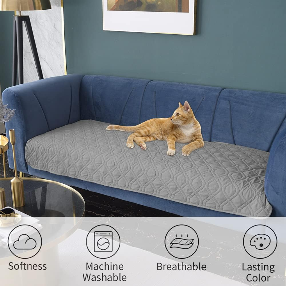 Cubierta Impermeable para Camas de Perros Manta Reversible para Sofás y Sillas — imagen 2