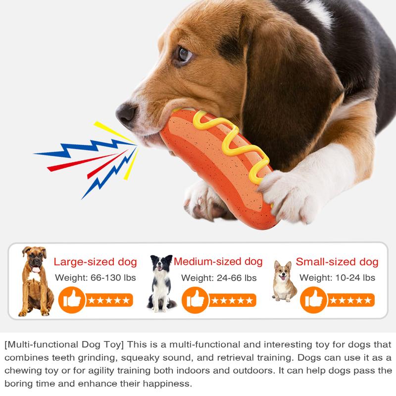 Juguetes de mordida para perros agresivos Chaewers - Juguetes indestructibles para perros con mordidas intensas, juguetes de goma naranja planos — imagen 7