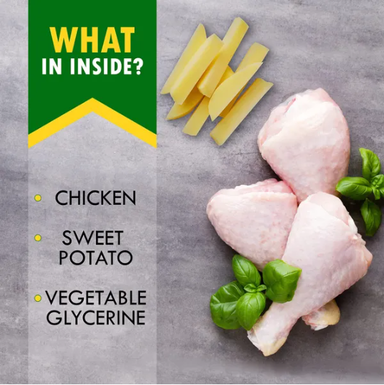 Tiras de Pato Naturalas con Papas Dulces y Pollo para Perros - Snacks Saludables Orgánicos sin Grano, Sin Corn, Humanos y Libres de Llenadores — imagen 4