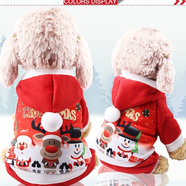 Christmas Plush Cat Dog Pet Autumn/Winter Teddy Bear Fighting Clothes — image 3