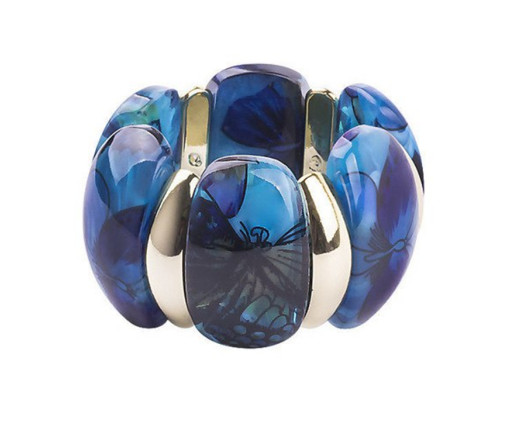 Anillo de Pulsera en Resina Claro para Mujer Estilo Retro Colores Vibrantes Mariposas Accesorios Tendencia — imagen 5