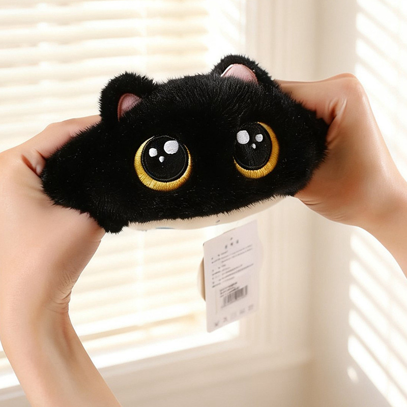 Gatito de Peluche Suave y Cálido Compañero Emocional Alivio del Estrés Relajante Juguetes de Pila Redondos Apilables — imagen 2