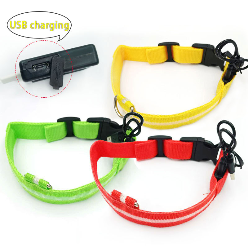 Led Pet Collar Glow Collar Pet Belt Mesh Rechargeable Neck Ring Usb Rechargeable Dog Cord Collar Battery — image 3