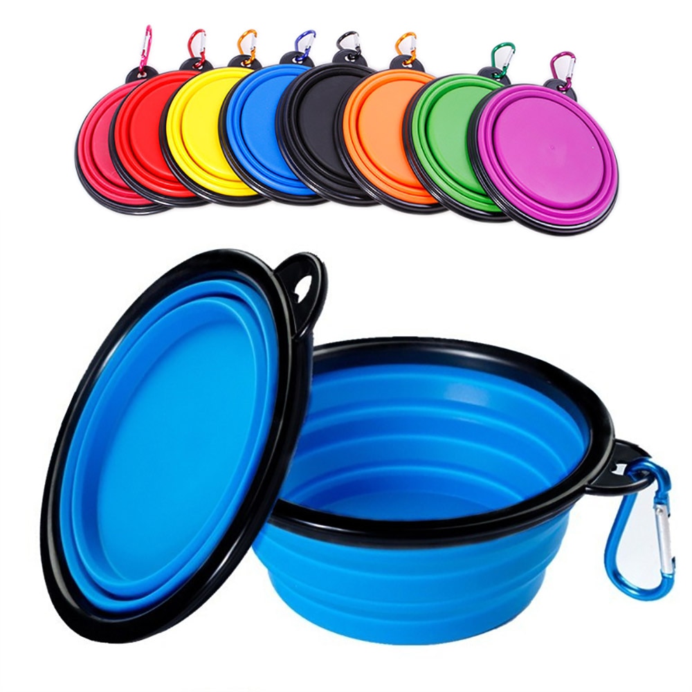 Bolsa de 1000ml para Perros y Gatos Portátil Reversible con Cierre Elástico para Viajes Caminatas Comida Agua — imagen 2