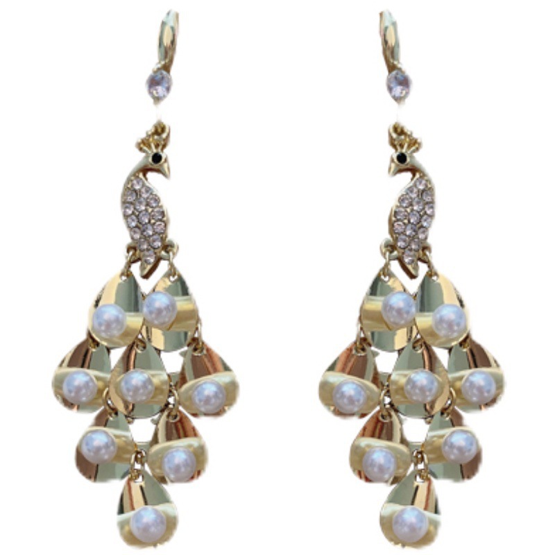 Korean Style Fashion Phoenix Super Fairy Exaggerated Earrings High-End Temperament Long Earrings New Earrings — image 5
