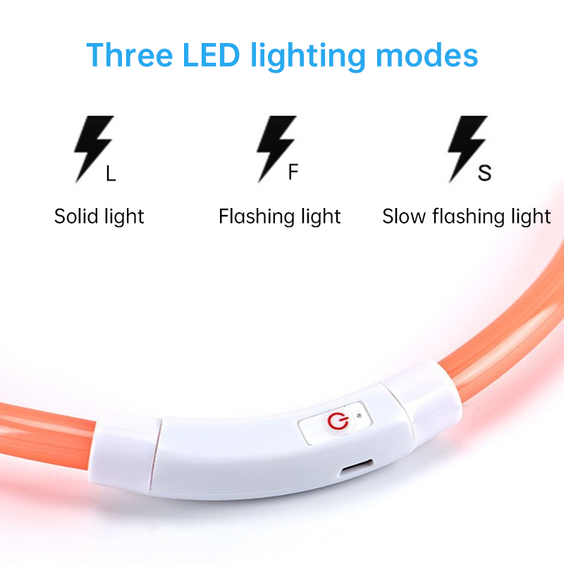 3-Mode LED Dog Collar - USB Rechargeable, Detachable & Glowing Pet Safety Necklace for Night — image 11