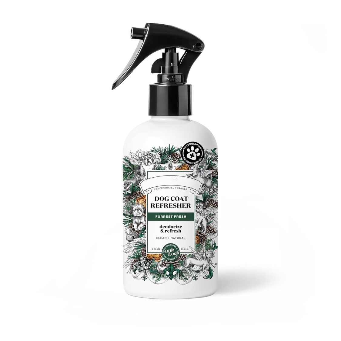 Furrest Fresh Spray para Eliminar Olor Canino, 8 Fl Oz Perfume de Cuidado para Capa del Perro, Neutralizador de Olor con Aceites Esenciales, Recomendado por Veterinarios, Libre de Parabenos y Sulfatos, Olor de Pino, Ámbar Y Cedro — imagen 1