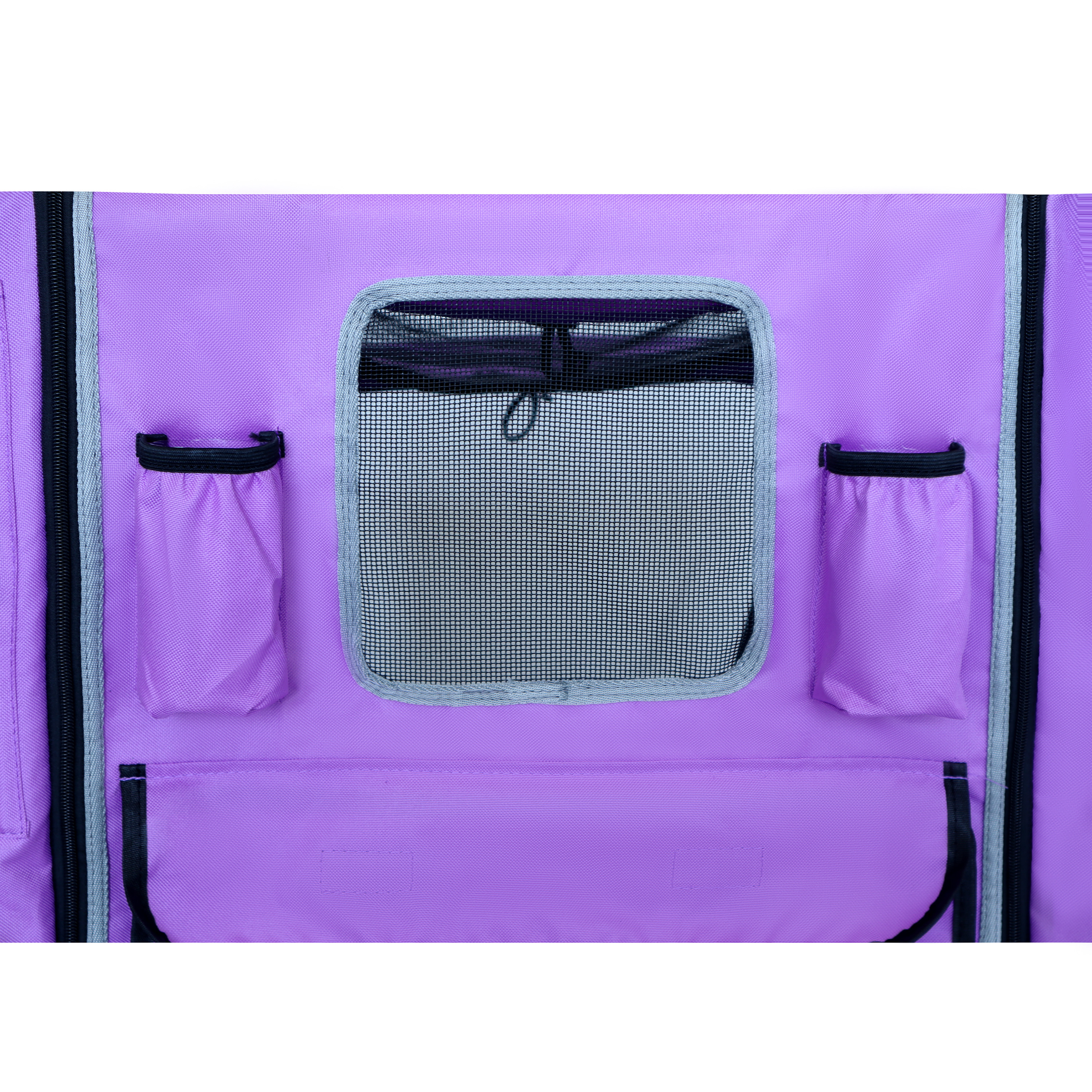 Remolque de Bicicleta y Carrito de Empuje 2 en 1 para Mascotas - Incluye Enganche de Bicicleta Desmontable y Mango de Empuje - Rueda de Liberación Rápida, Correa Interna, Doble Portavasos y Bolsa de Almacenamiento Inferior, Soporta Mascotas de Hasta 100 lbs — imagen 3