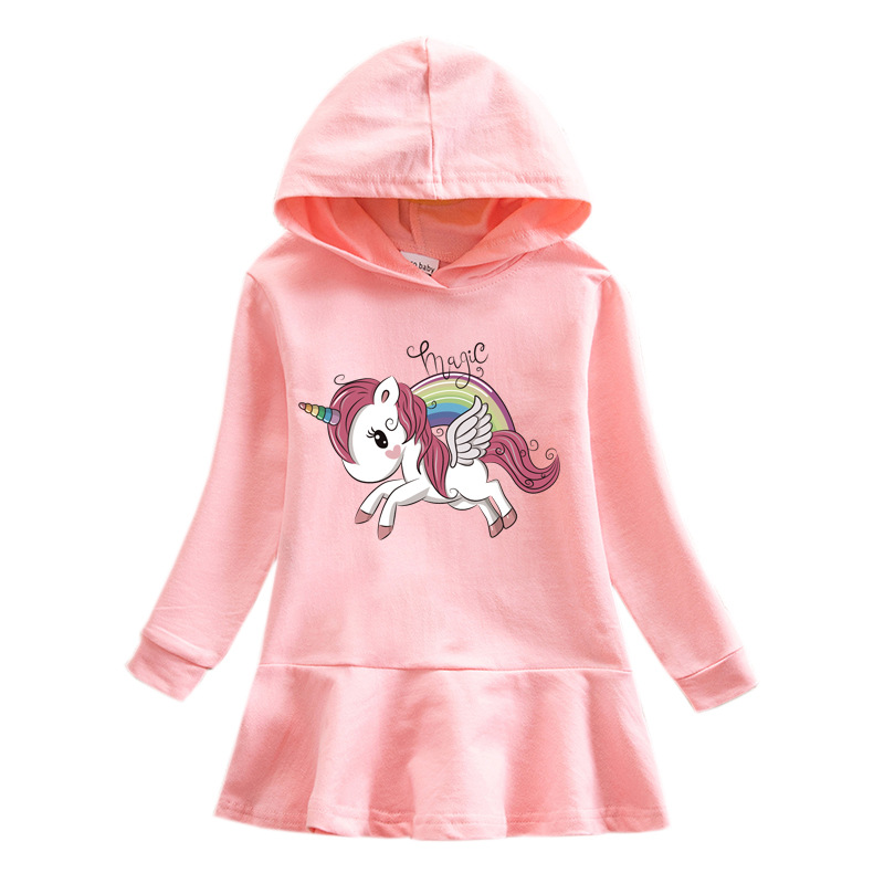 Pony girl hooded hoodie dress — image 1