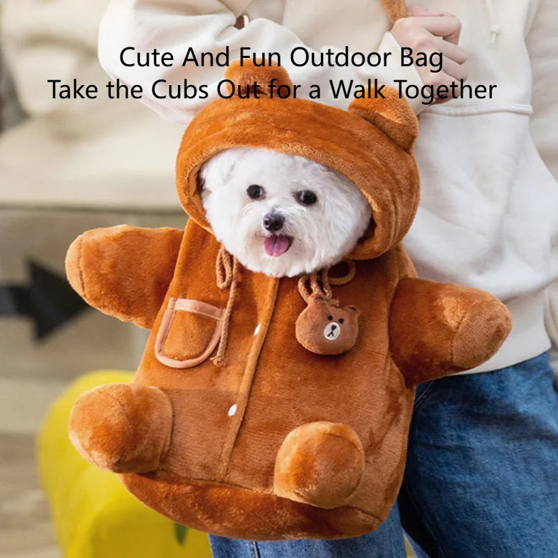New Dog Bag Cat Bag Autumn And Winter Warm And Windproof Cute Crossbody Bag Cat Backpack Pet Supplies Decor — image 3