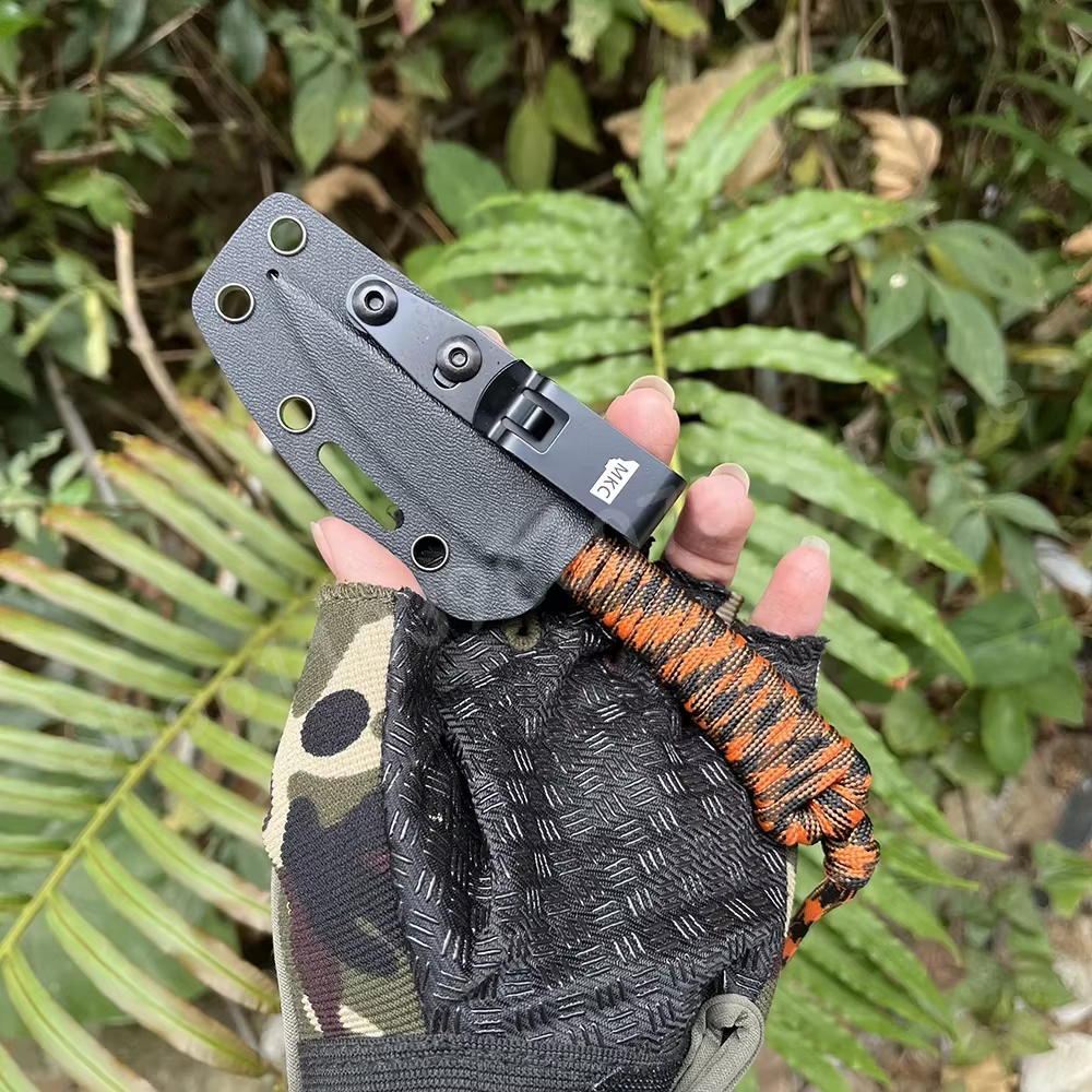 MK.C Portable Small Straight Knife 440c Blade Nylon Rope Handle Portable Sharp Fruit Knife Camping Fishing Knife Men's Gifts — image 5