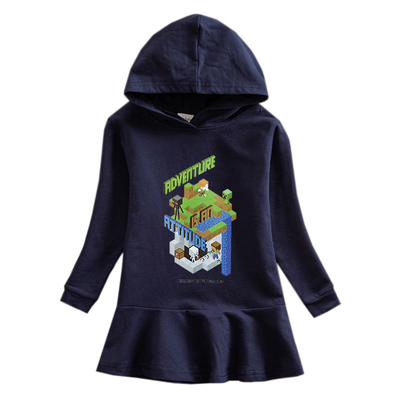 Girls' butterfly hooded sweatshirt dress — image 10