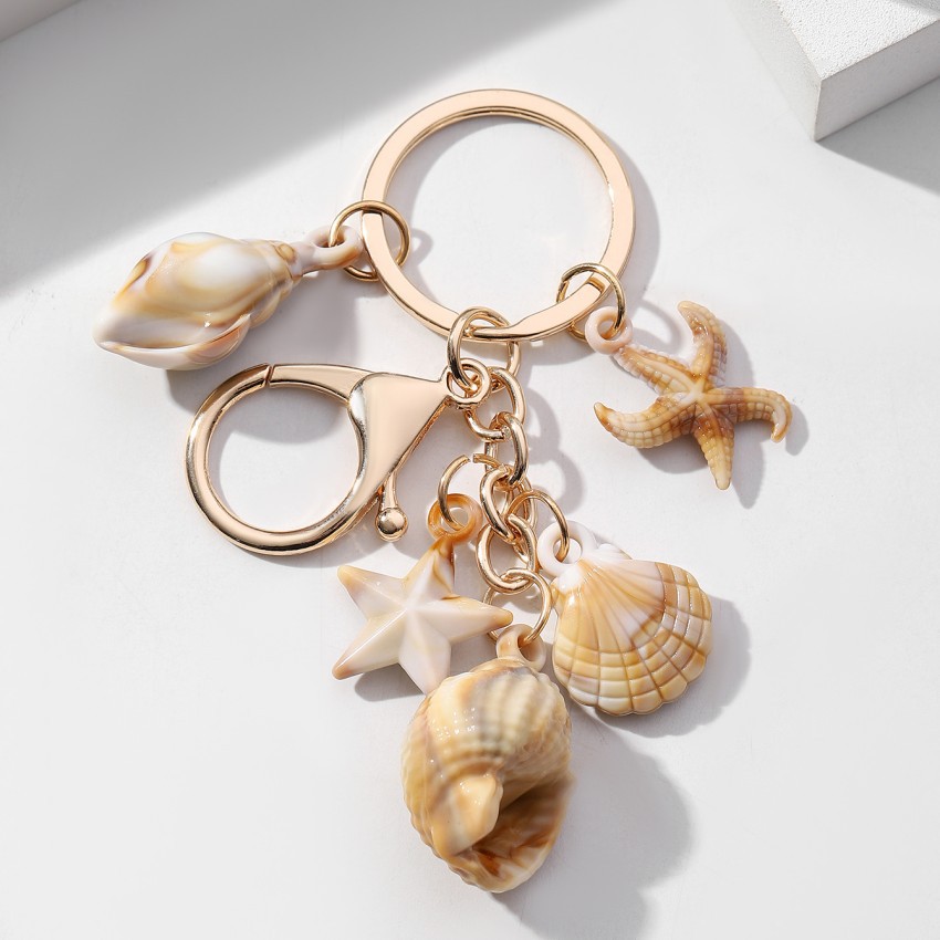 Pulsera con Concha de Caracol, Estrella de Mar y Estrella de Cinco Puntos en Acetato — imagen 15