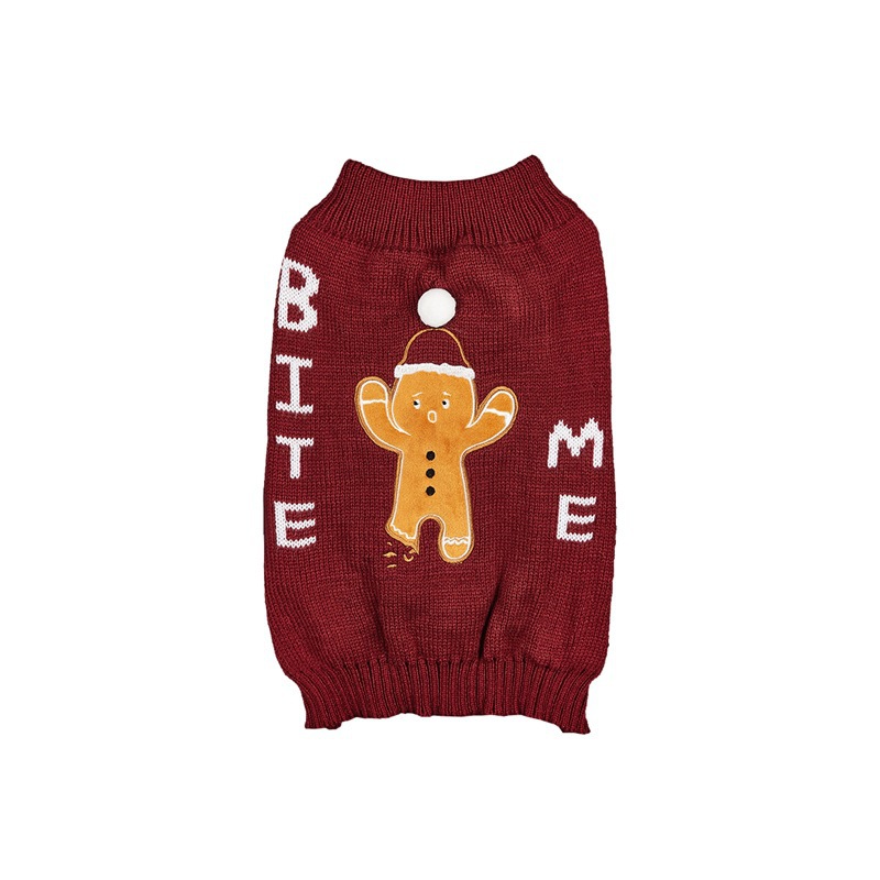 Pet clothes Santa Claus Christmas tree car reindeer snowflakes gingerbread people dogs sweaters autumn and winter — image 1