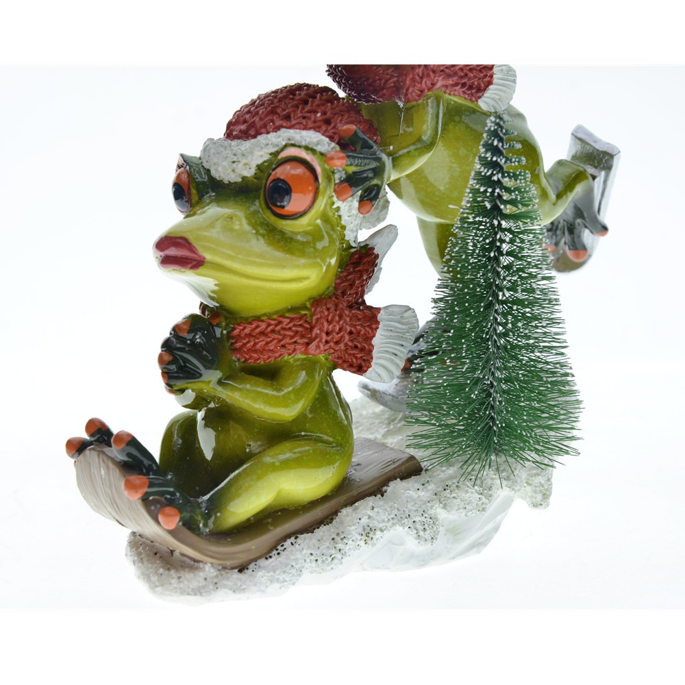 Garden Home Decoration Couple Frog Resin Craft Decoration — imagen 2