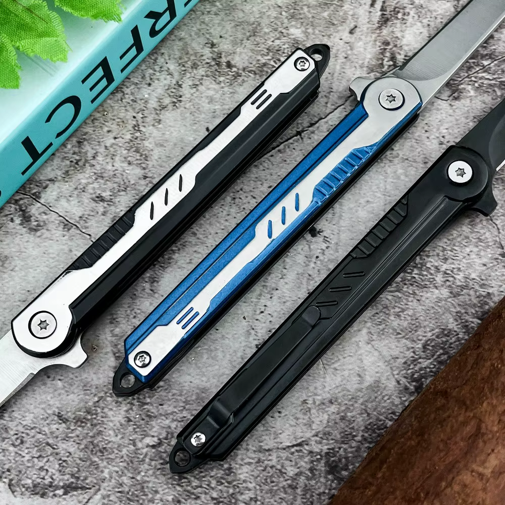 High Hardness Outdoor Knife 420 Steel Handle 440c Blade Pocket Folding Knife Portable EDC Fruit Tool Hiking Fishing Tool — image 4