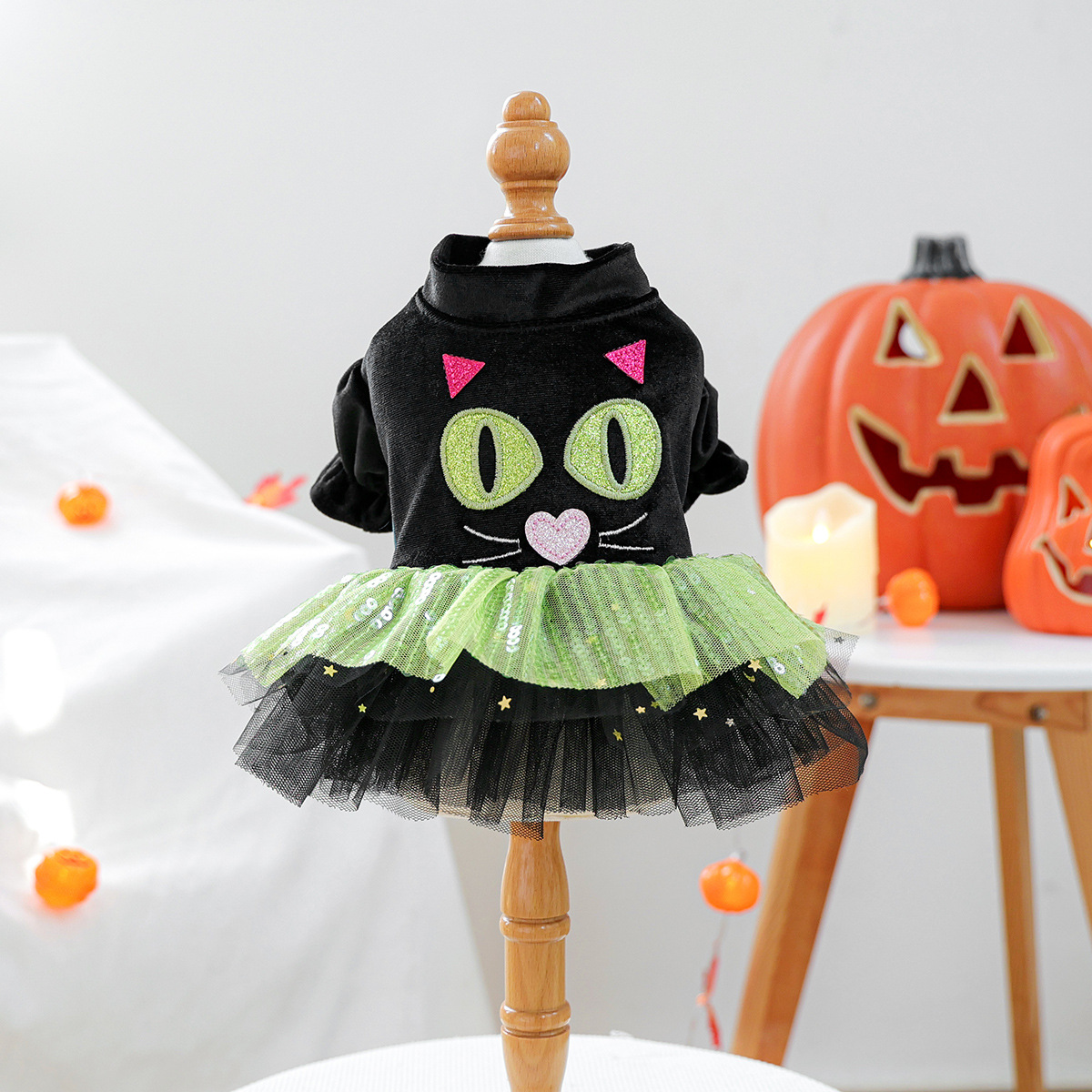 Pet Clothing for Small Dogs and Cats, Autumn/Winter Outfits, Cute Cat Halloween Tulle Dress for Teddy, Bichon — image 5