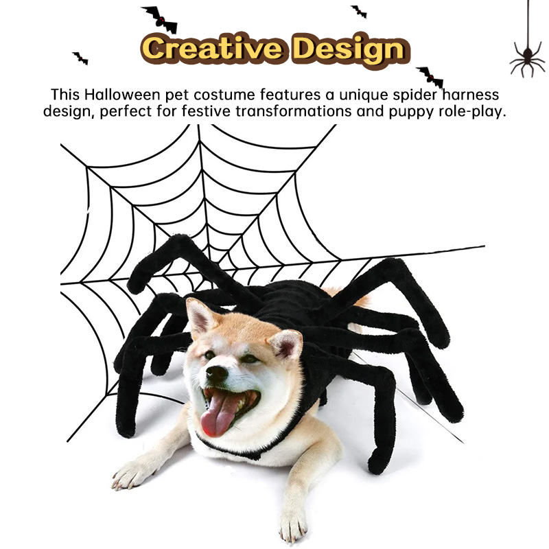 Spider Back Design Pet Halloween Costume – Fits Cats, Small/Medium Dogs & Puppies — image 6