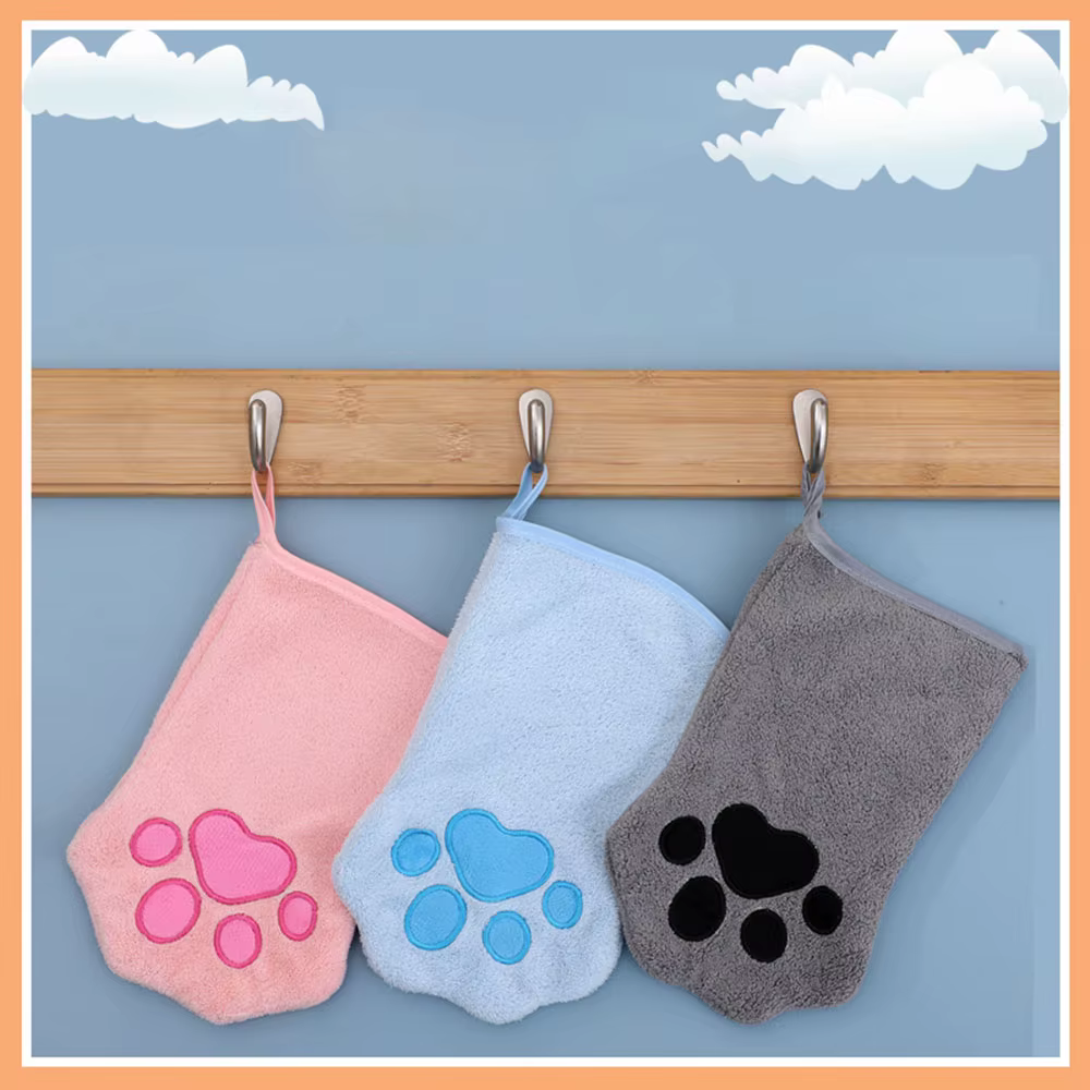 Guante de Toalla para Mascotas - Paño de Limpieza Rápido Secador para Perros, Toalla para Baño de Gatos, Suministros de Aseo Canino y Felino — imagen 3