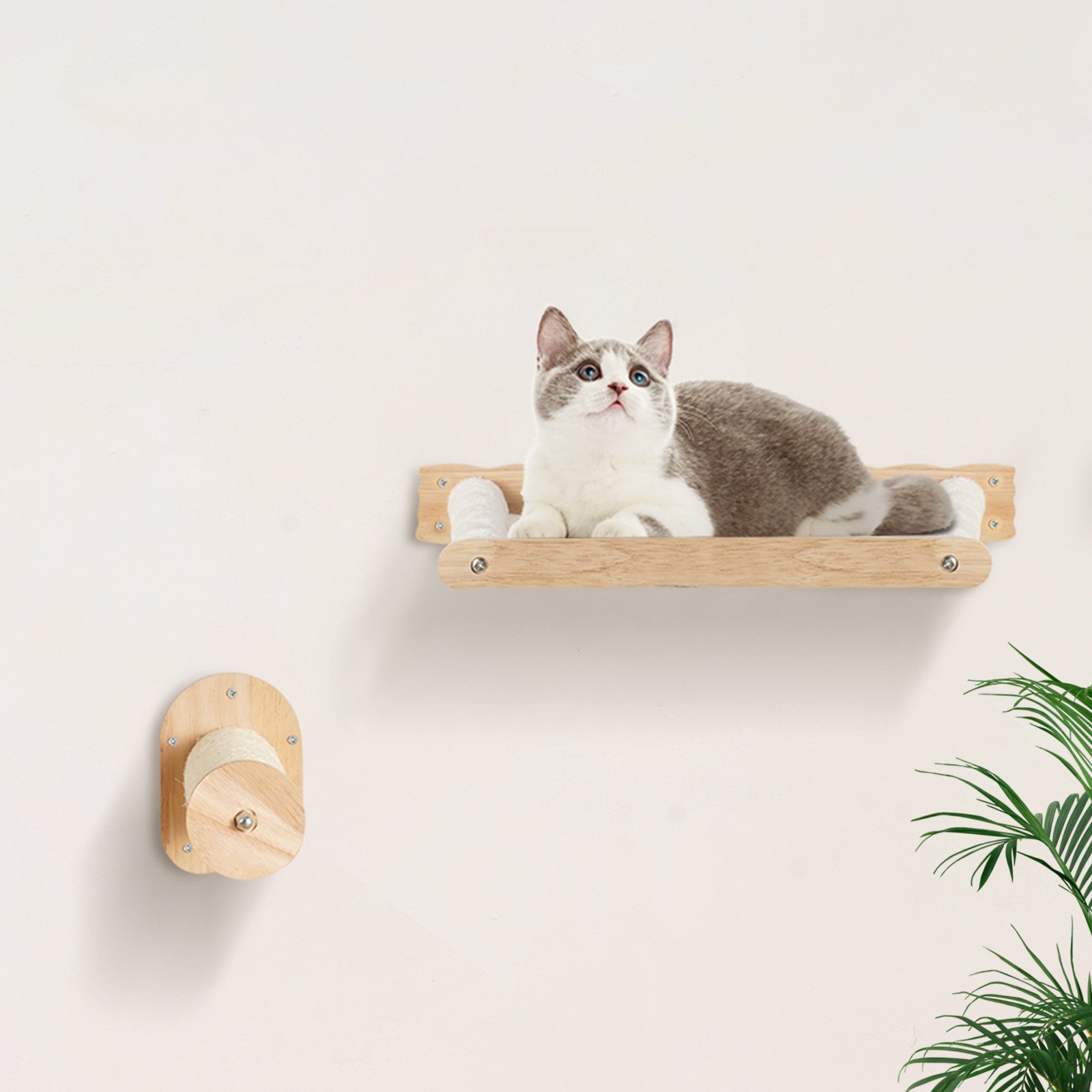 Estanterías de Gato Suspendidas con 2 Postes Saltadores y 2 Hamacas para hasta 18 kg — imagen 8