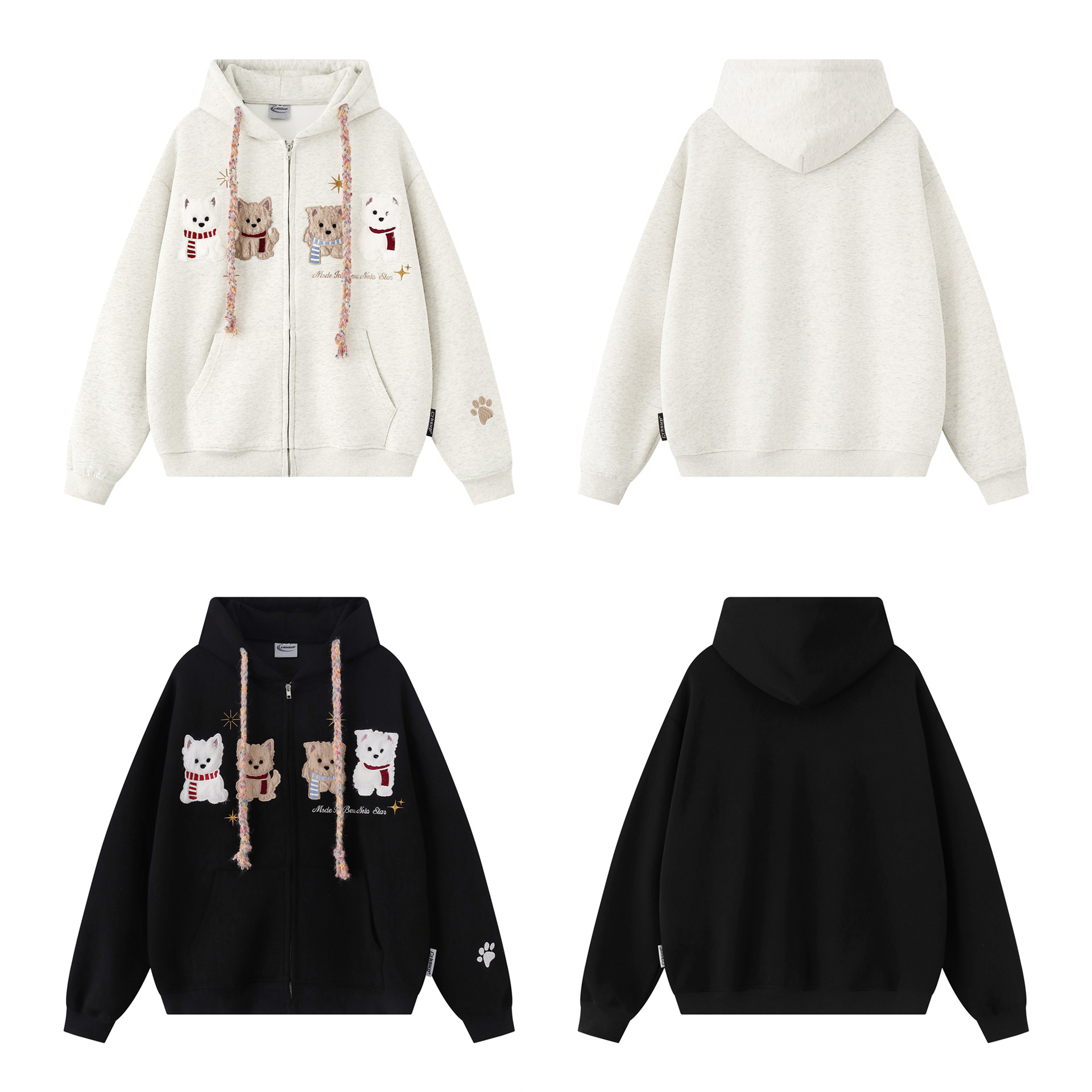 Dog patch embroidery cardigan sweatshirt — image 6