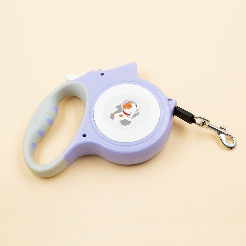 Pet 5-meter automatic retractable leash with light dog walker, small dog leash with rope — image 6