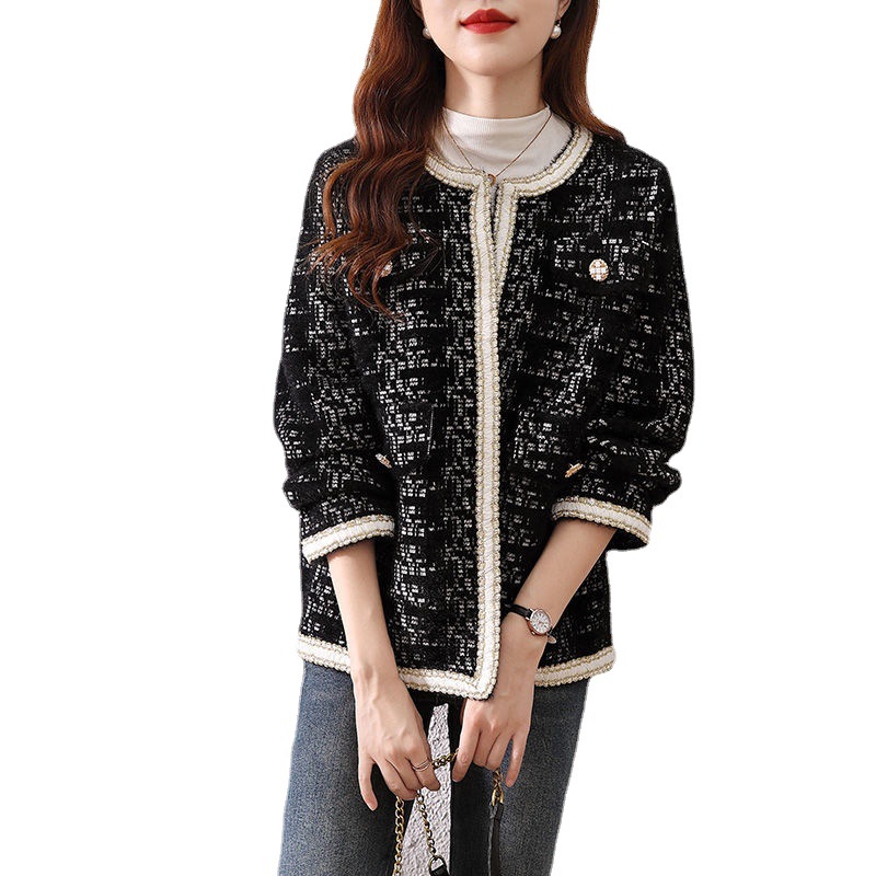 Round neck mink fur sweater jacket for women — image 6