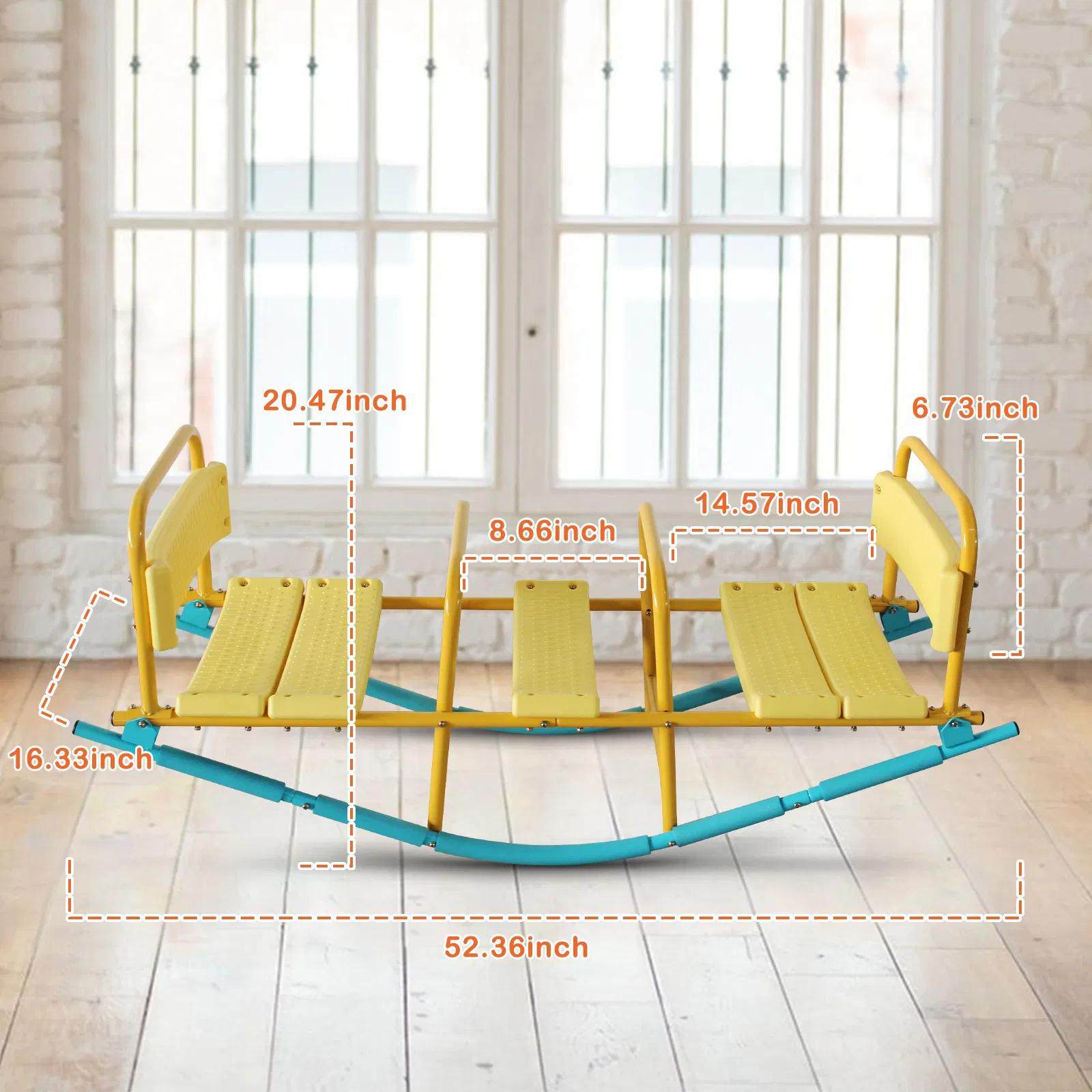 Kindergarten Children Outdoor Rocking Horse Outdoor Park Playground Equipment Double Or Triple Seesaw Swinging Fun — imagen 8
