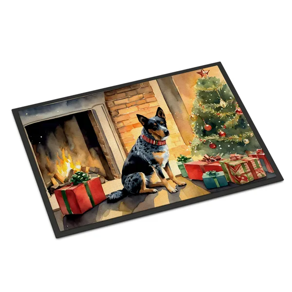 Tapete Navideño Acogedor de Australian Cattle Dog, Alfombra de Entrada para Interior y Exterior, Antideslizante, Lavable, Pelo Bajo, 24 x 36 pulg. — imagen 5