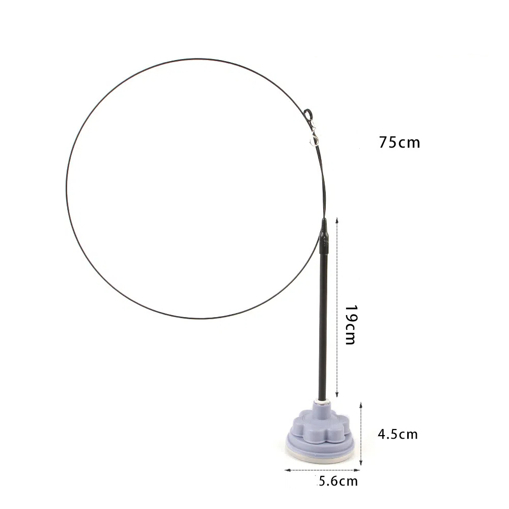 Palito de juguete para gatos con sujeción por cable de acero, intercambiable y con varias cabezas — imagen 5