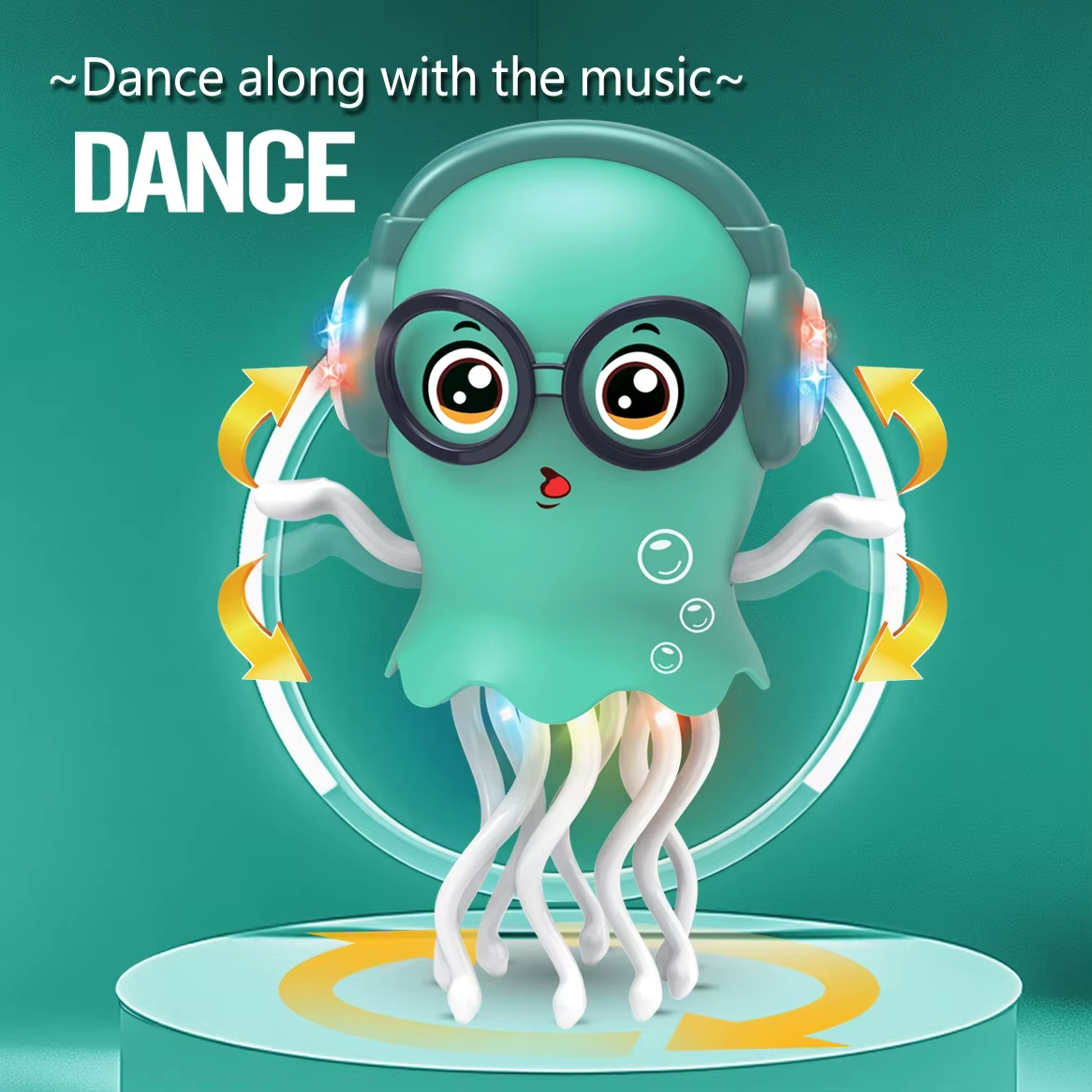 Juguete Eléctrico de Medusa Bailarina que Camina, Pulpo con Sensor Automático de Obstáculos, Luces LED Inteligentes y Música — imagen 2