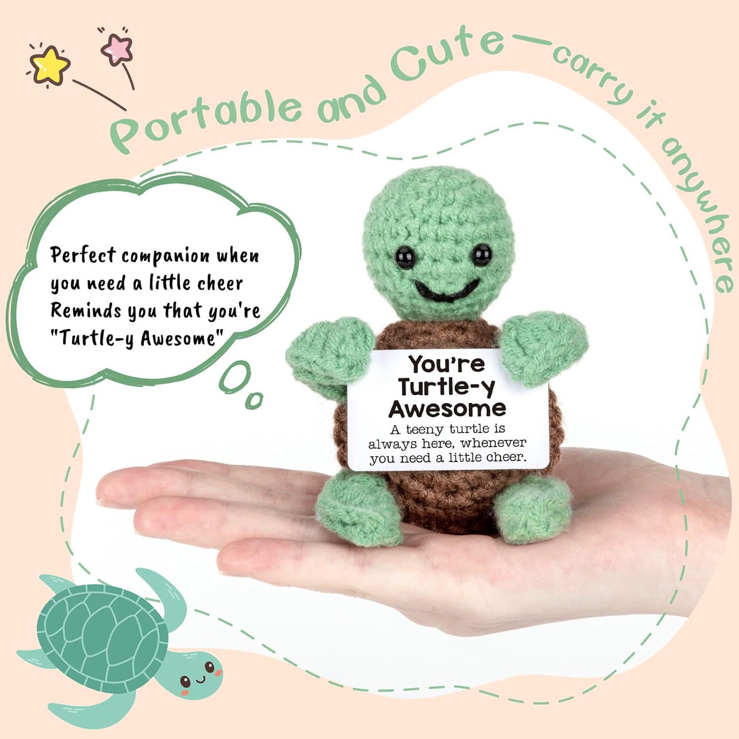 Handmade Knitted Doll Penguin Potato Turtle Dinosaur Donut Cartoon — image 4