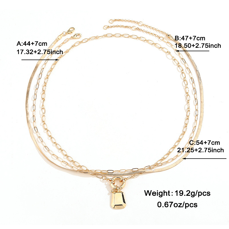 Cuello de Serpiente Plano para Mujer, Estilo Clásico de Cadena doble — imagen 4