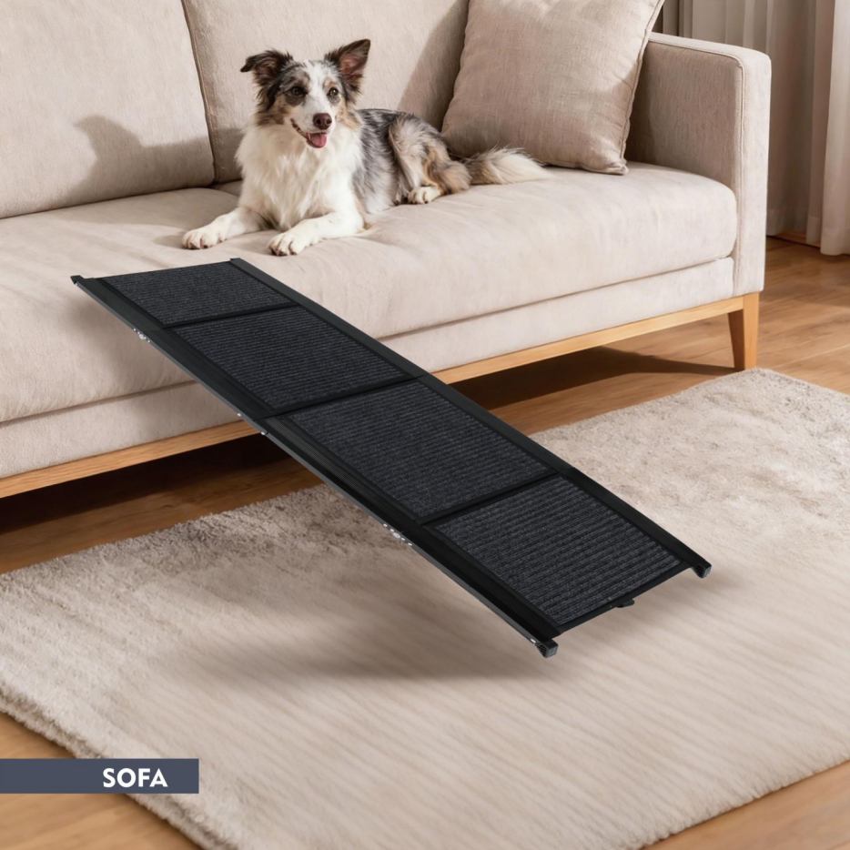 Paso para Perros de Auto 65"x17,2" - Rampas Portátiles para Cámaras y Vehículos con Superficie Antideslizante para Perros Medianos y Grandes hasta 250 lbs — imagen 4
