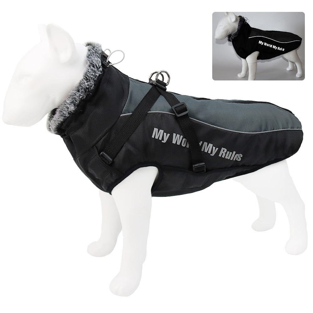 Ropa para Mascotas Grande Caliente Reflectante Chaquetas de Perro Ropa de Algodón para Mascotas — imagen 9