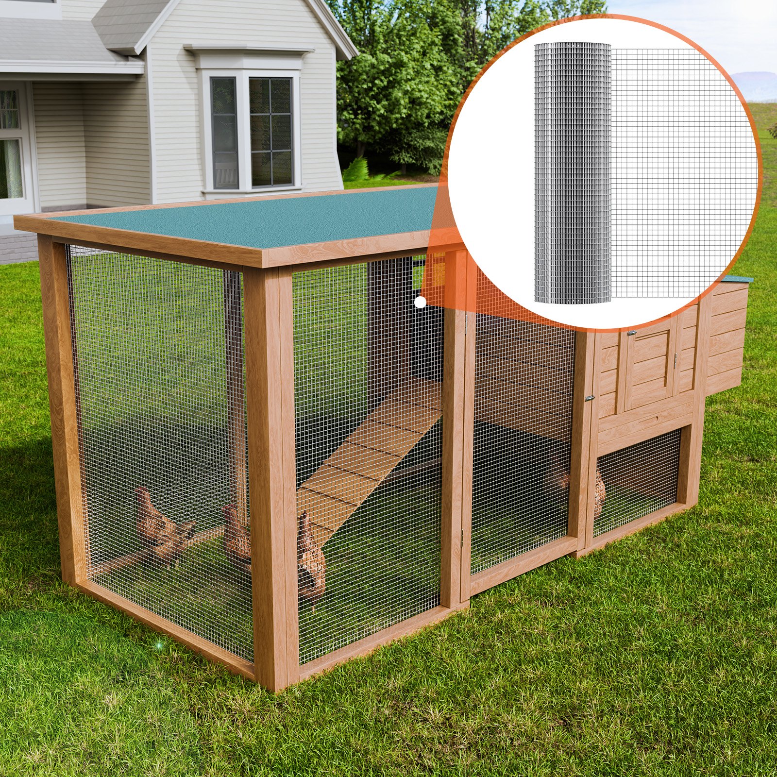 Hardware Cloth, 1'2 Inch 24in X 50 Ft 19 Gauge, Hot Dipped Galvanized Wire Mesh Roll, Chicken Wire Fencing, Wire Mesh For Rabbit Cages, Garden, Small Rodents — imagen 4