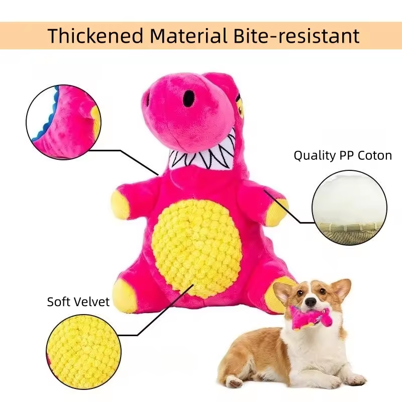Juguetes de voz suaves interactivos alivio para mordeduras resistente a dientes limpieza para perros medianos border collie suministros para mascotas — imagen 2