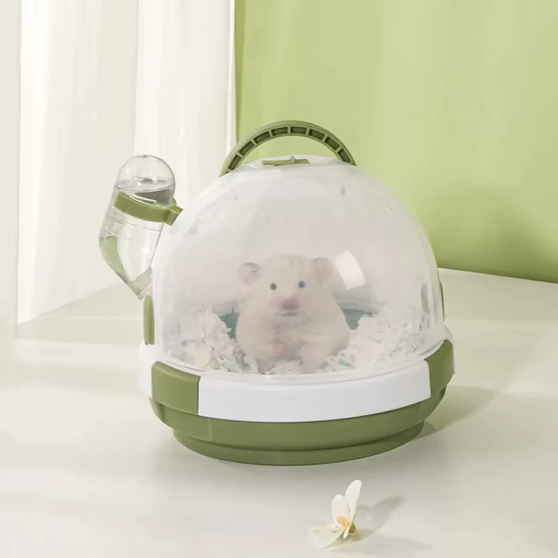 Small Animal Carrier Rodent Hamster Cage Portable Keep Warm Winter Mini Pet Cage Guinea Pig House Travel Rat Cage for Outdoor — image 4