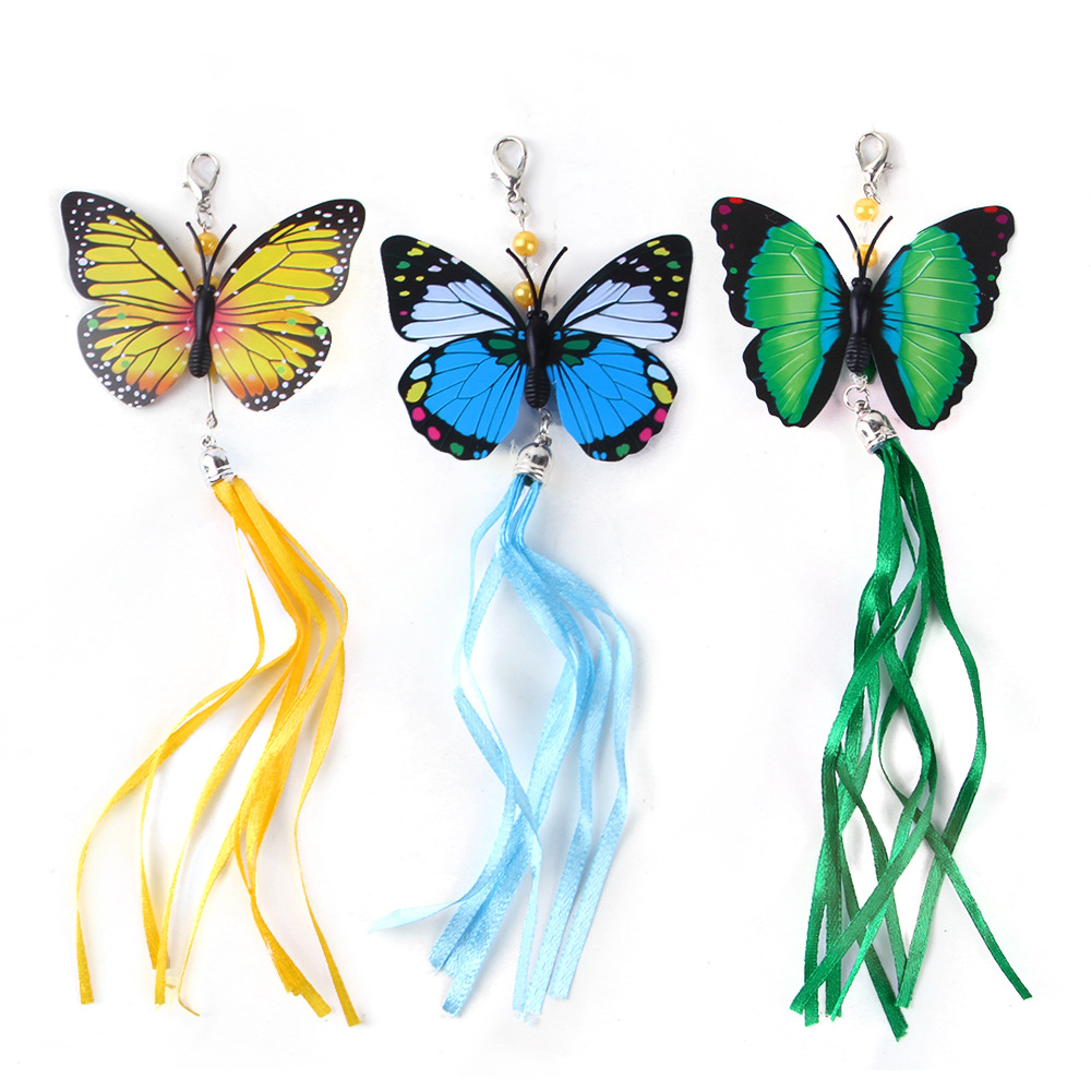 Set de 7 Piezas de Juguetes para Gatos: Vara de Pesca para Provocar al Gato, Sets de Juguetes de Mariposas y Libélulas — imagen 2