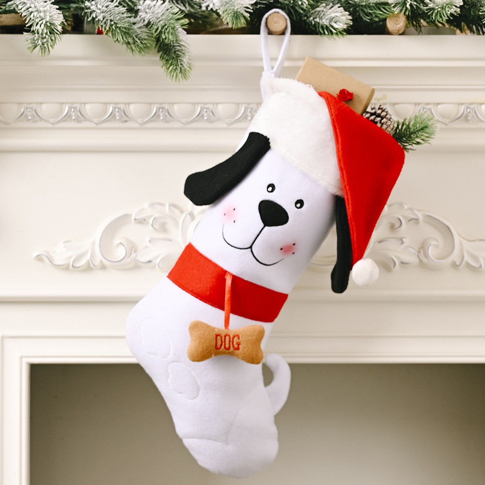 Christmas Decorations Christmas Dog Bone Gift Socks Creative New Pet Socks Christmas Socks Gift Bag — image 2
