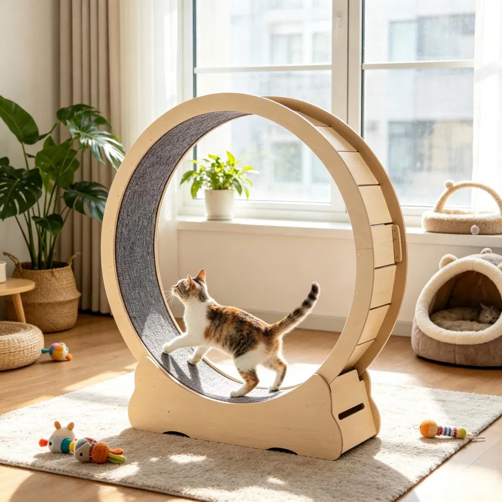 Wooden Cat Exercise Wheel — image 2