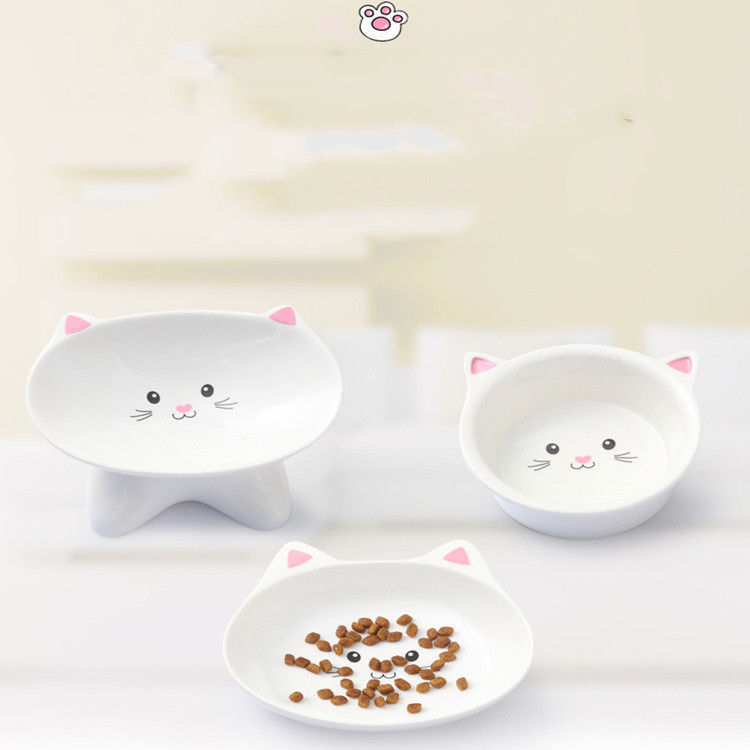 Ceramic Small Cat Face Shape Pet Food Bowl Cat Bowl Dog Bowl Universal And Easy To Clean — image 6