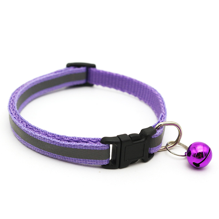 JK Pet Reflective Patch Collar Reflective Cat Dog Collar Bell Collar Pet Luminous Collar — image 9