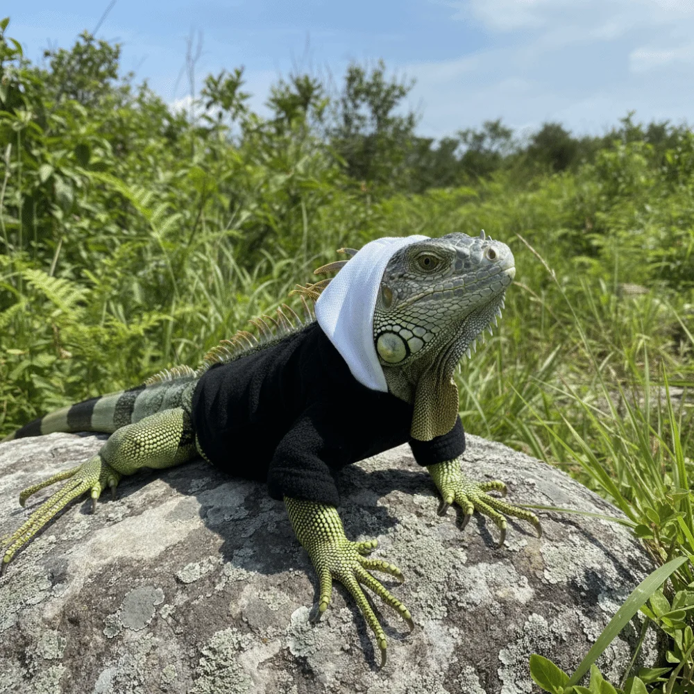 Chaquetas de Calor para Reptiles - Transformación Colorida con Capucha Impermeable para Lagartos y Escalofríos Suaves — imagen 1