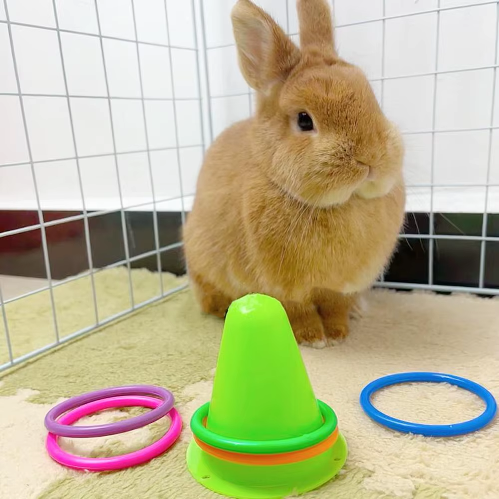Toro de Cono de Helado para Conejos de Plástico - Juguetes Interactivos para Animales Pequeños — imagen 3