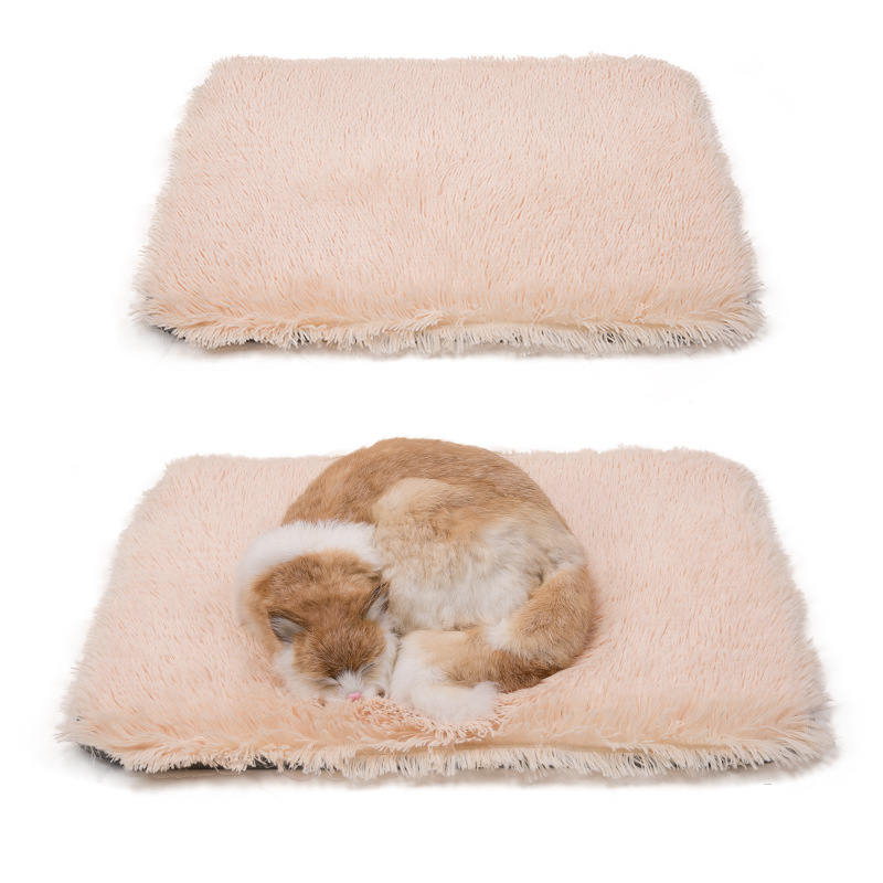 Human Pet Dual-Use Plush Pad Pet Round Pad Warm And Comfortable Machine Washable Small Suitable For Autumn And Winter Comfort — image 1