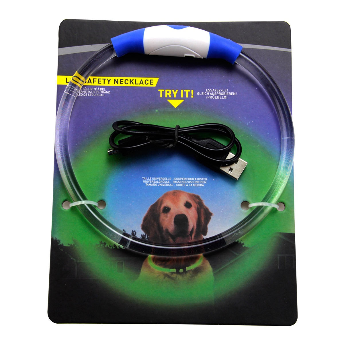 LED Light-Emitting Pet Collar White Shell Through The Overall Luminous Effect Freely Adjustable Outdoor Portable — image 6