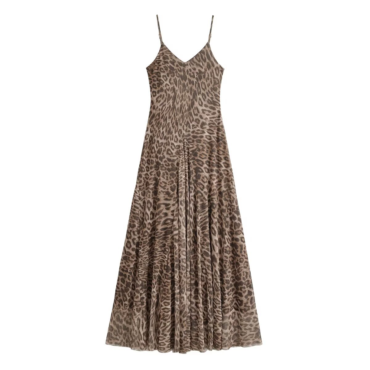 Spicy girl leopard print V-neck long dress — image 2