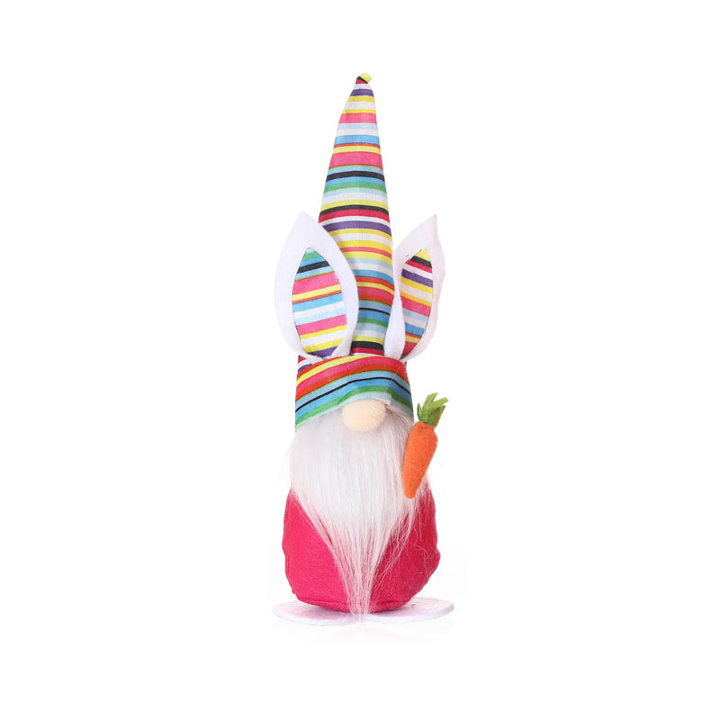 Nuevos decorados de Pascua muñeco de conejo con cara de nabo y enano sin rostro para decoración de ventana — imagen 8