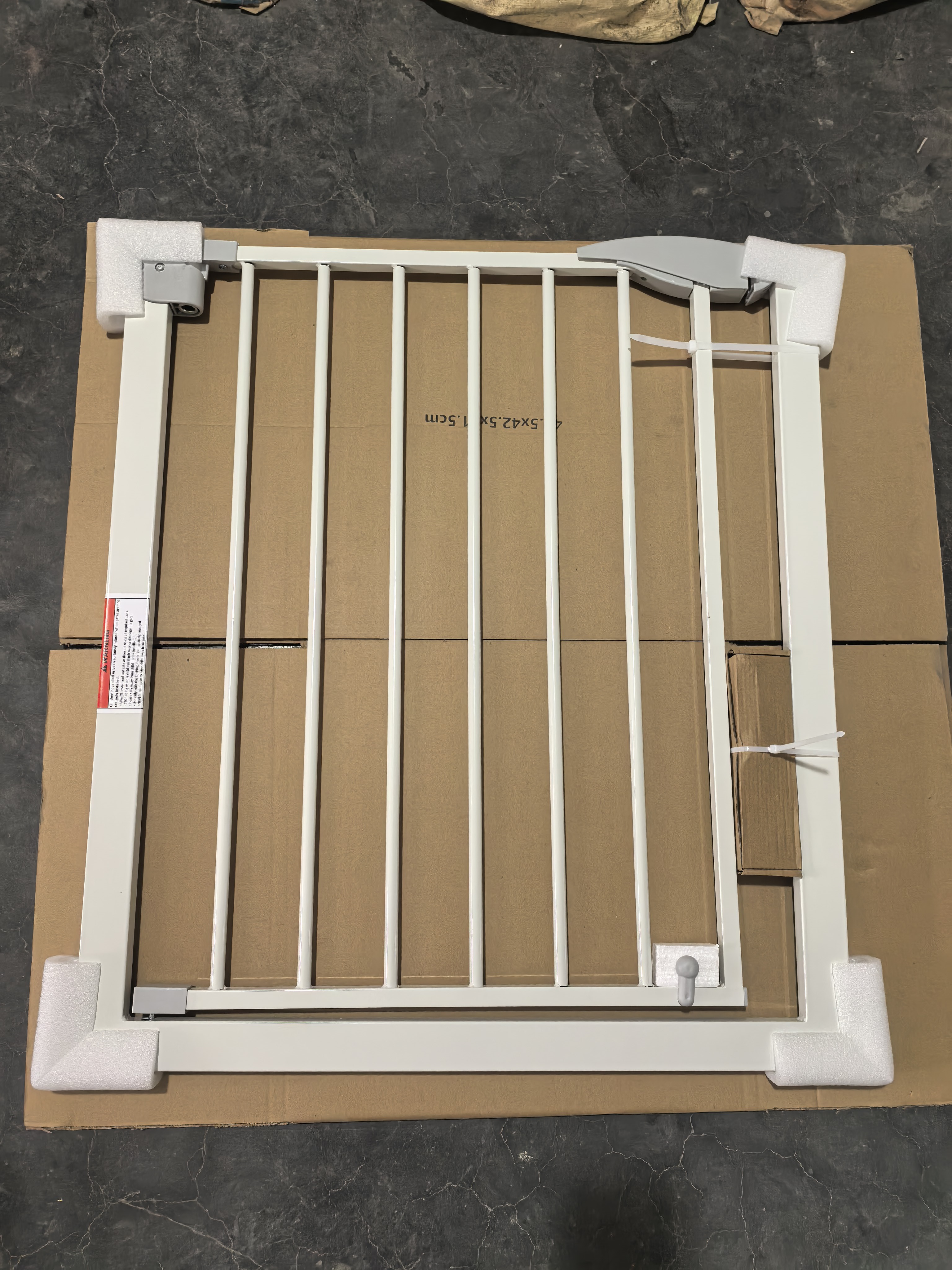2 Pack 29.5-44.1" Wide Baby Gate for Stairs, Dog Gate Indoor for Doorways, No Drilling Pressure Mounted Pet Gates for Kids, Easy Walk Through Safety Gate, White — image 21